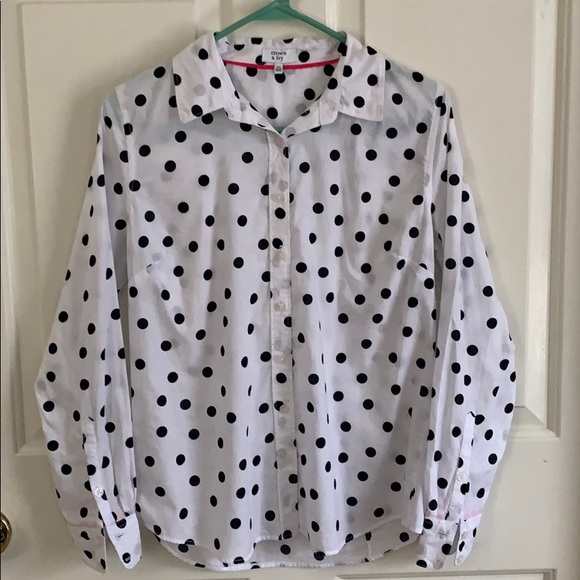 Crown & Ivy Polka-Dot Blouse - Picture 1 of 5